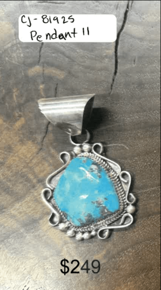TURQUOISE PENDANT - $249 - Will Leather Goods